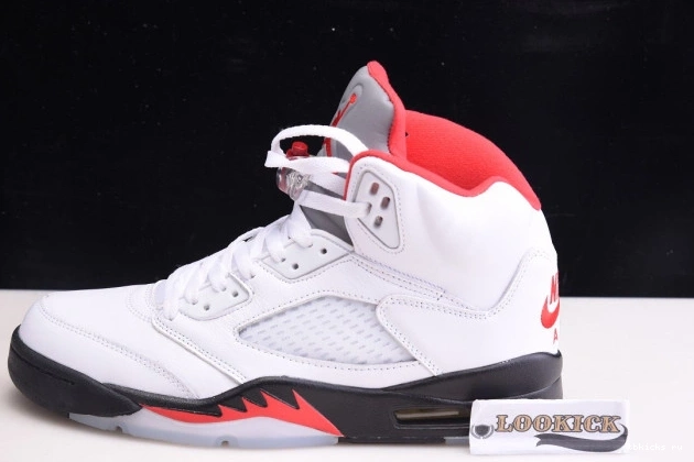 Cheap TB Air DA1911-102 Jordan Red Tongue (2020) Retro Fire 5 Silver 0825